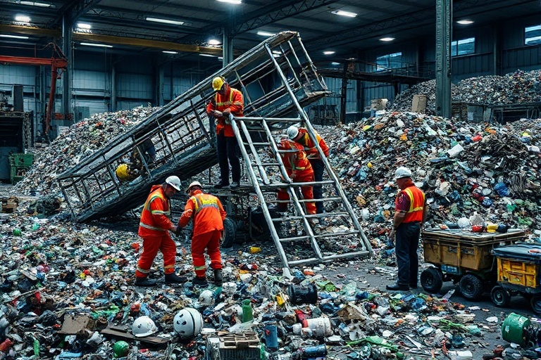Malta Workers hurt as scaffolding collapses at recycling facility