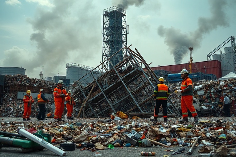 Malta Birkirkara Recycling Facility Scaffolding Collapse Injures Workers