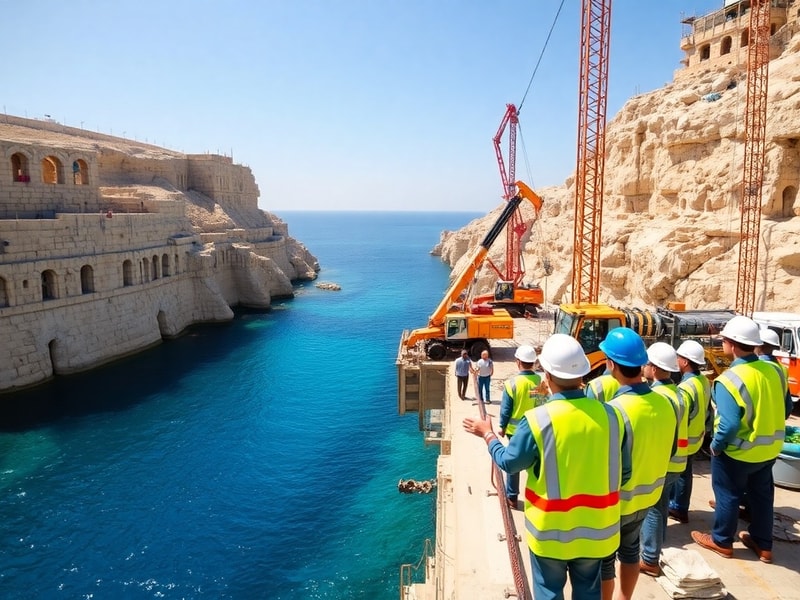 Malta Works at Għar Lapsi 'at an advanced stage', safety a 'top priority'