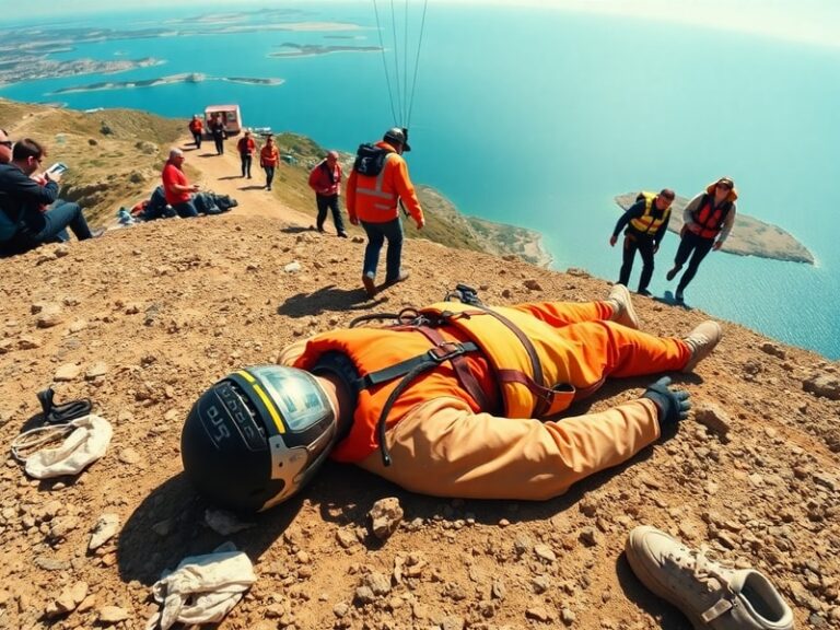 Malta Paraglider injured at Dingli Cliffs