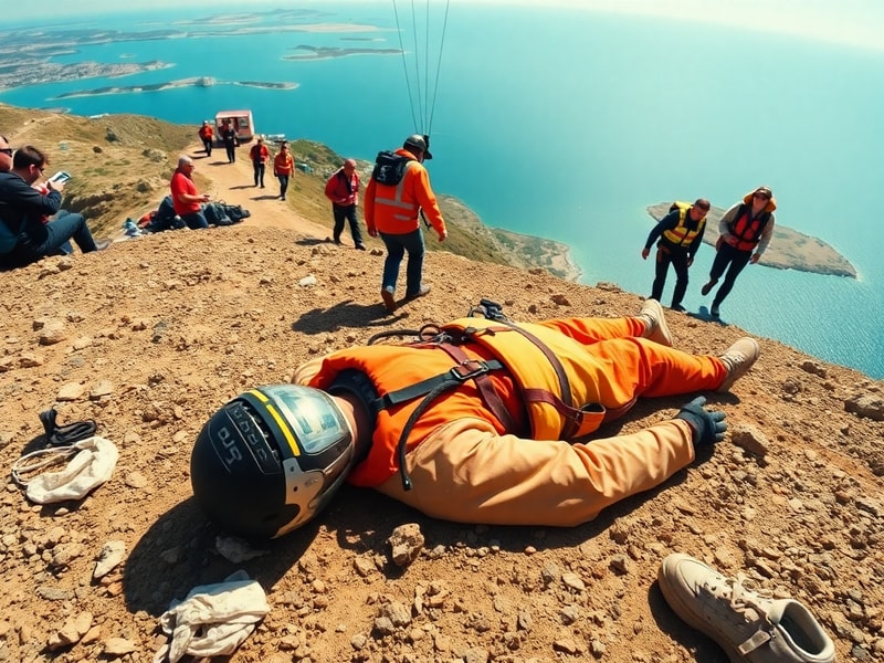 Malta Paraglider injured at Dingli Cliffs