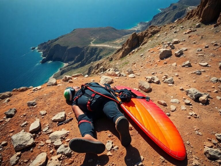 Malta Paraglider injured at Dingli Cliffs