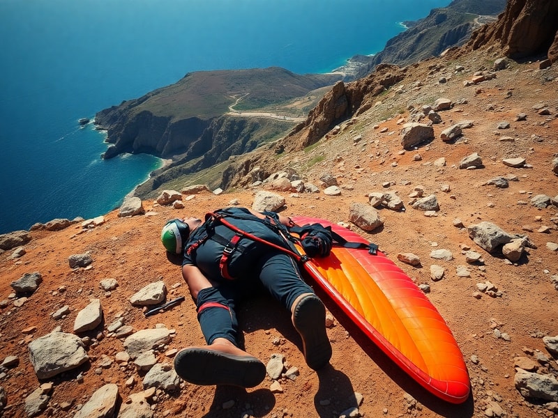 Malta Paraglider injured at Dingli Cliffs