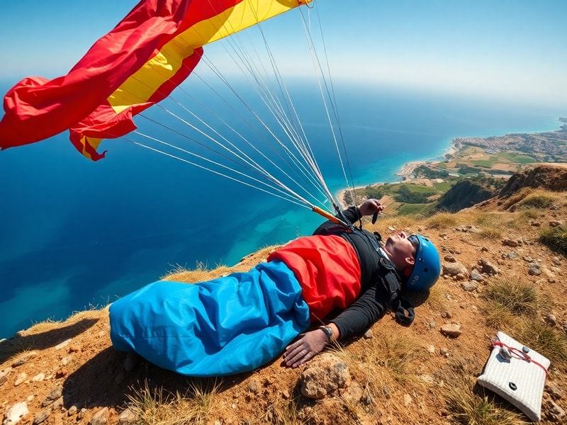 Malta Paraglider injured at Dingli Cliffs