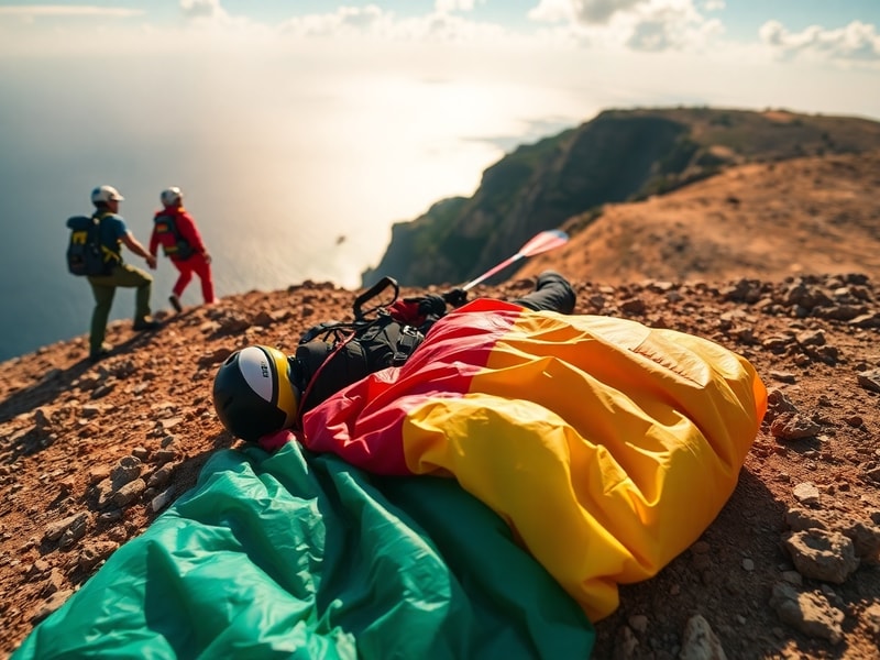 Malta Paraglider injured at Dingli Cliffs