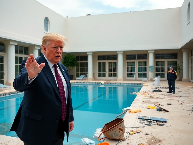 Malta Trump blames 'terrible vandals' for Washington pool renovation woes