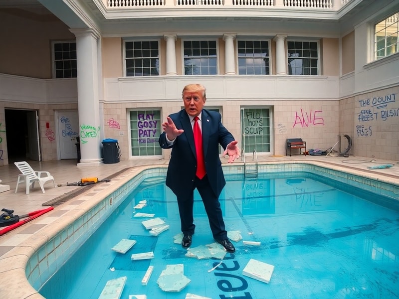 Malta Trump blames 'terrible vandals' for Washington pool renovation woes