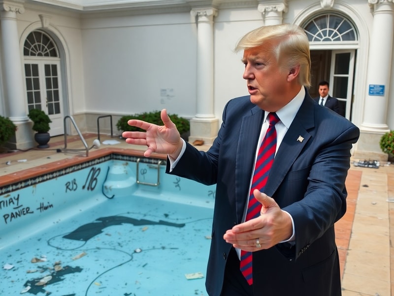 Malta Trump blames 'terrible vandals' for Washington pool renovation woes