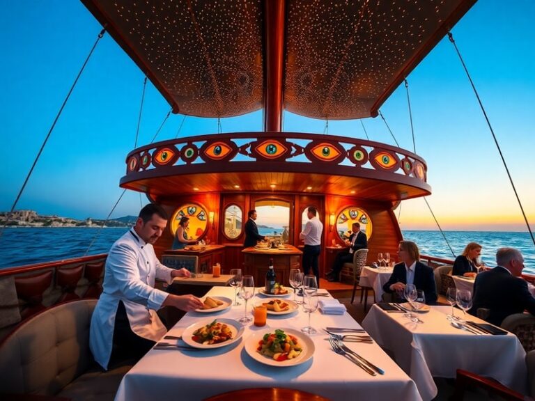 Malta Malta's only two-Michelin-starred restaurant takes fine dining out to sea