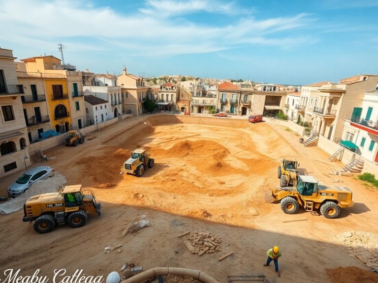 Malta Works underway on 25,000 square metre open space in Ħal Għaxaq