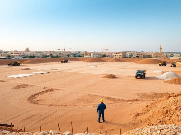 Malta Works underway on 25,000 square metre open space in Ħal Għaxaq