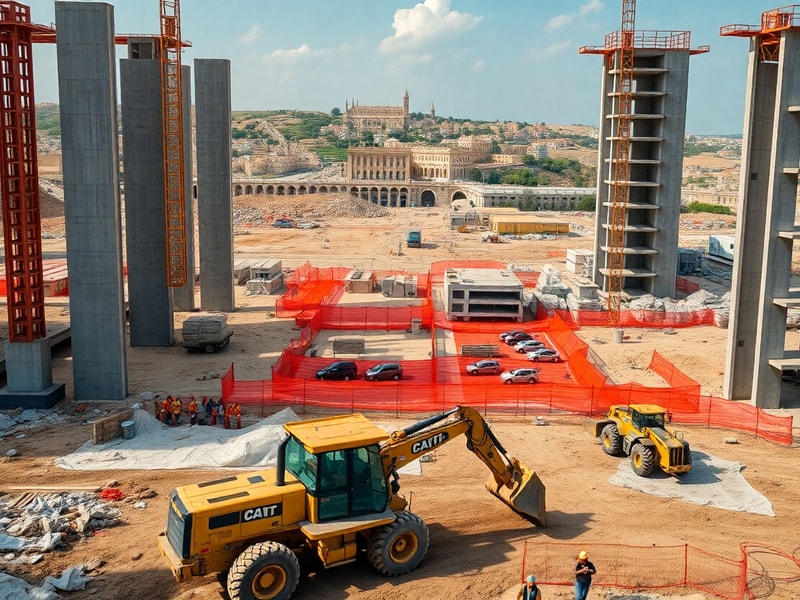 Malta Works underway on 25,000 square metre open space in Ħal Għaxaq
