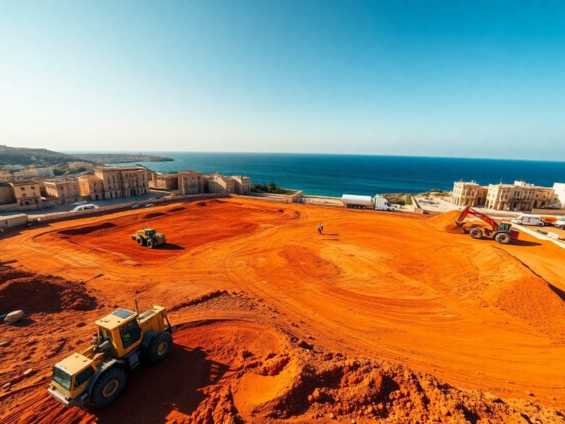 Malta Works underway on 25,000 square metre open space in Ħal Għaxaq