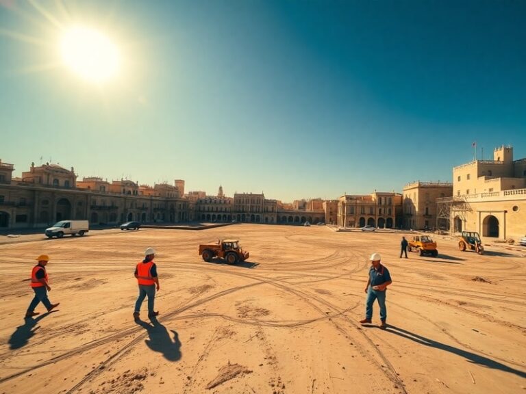Malta Works underway on 25,000 square metre open space in Ħal Għaxaq