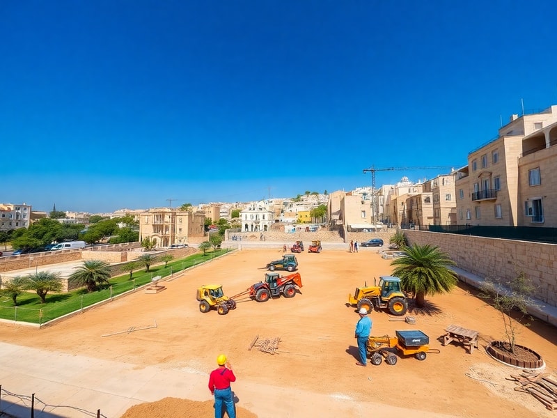 Malta Works underway on 25,000 square metre open space in Ħal Għaxaq