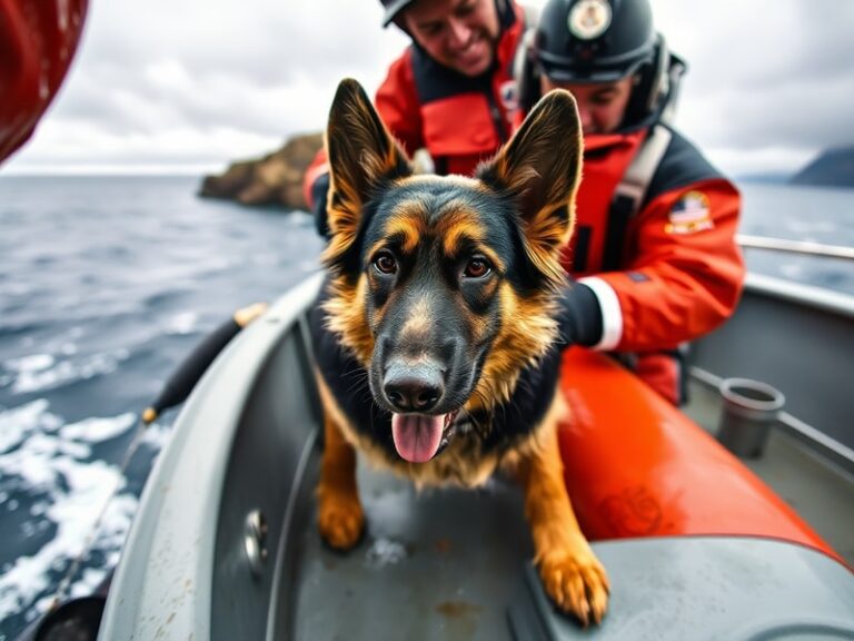 Malta Arno the dog rescued after more than two hours at sea