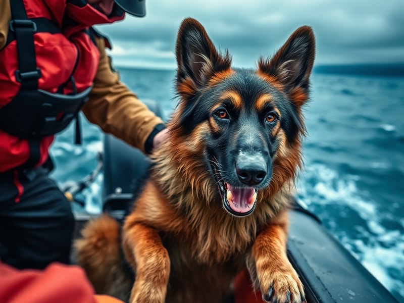 Malta Arno the dog rescued after more than two hours at sea
