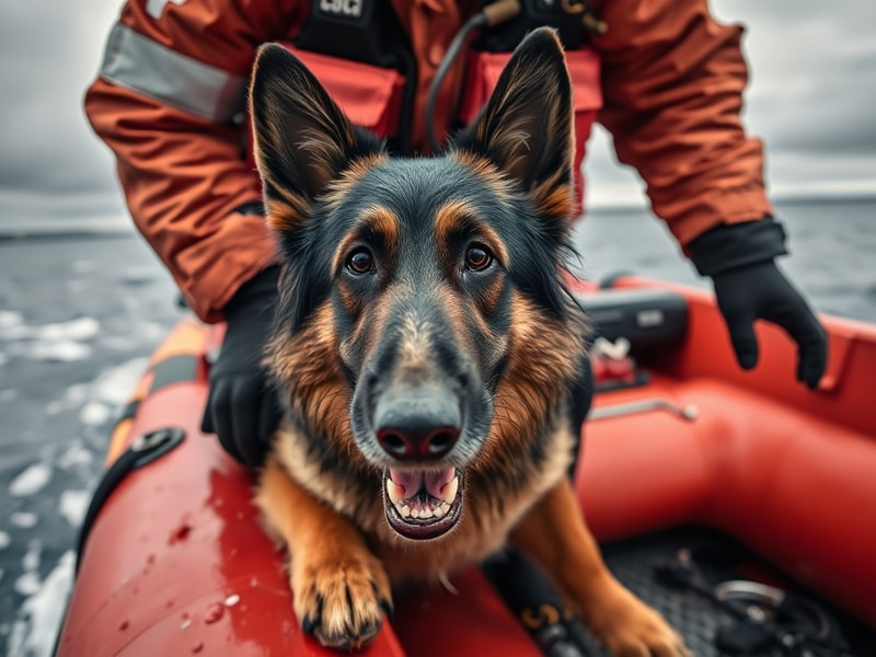 Malta Arno the dog rescued after more than two hours at sea