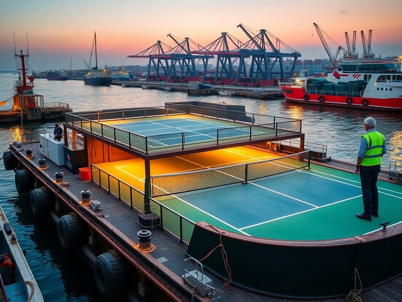 Malta Ship repair company applies for a padel court on barge in Marsa