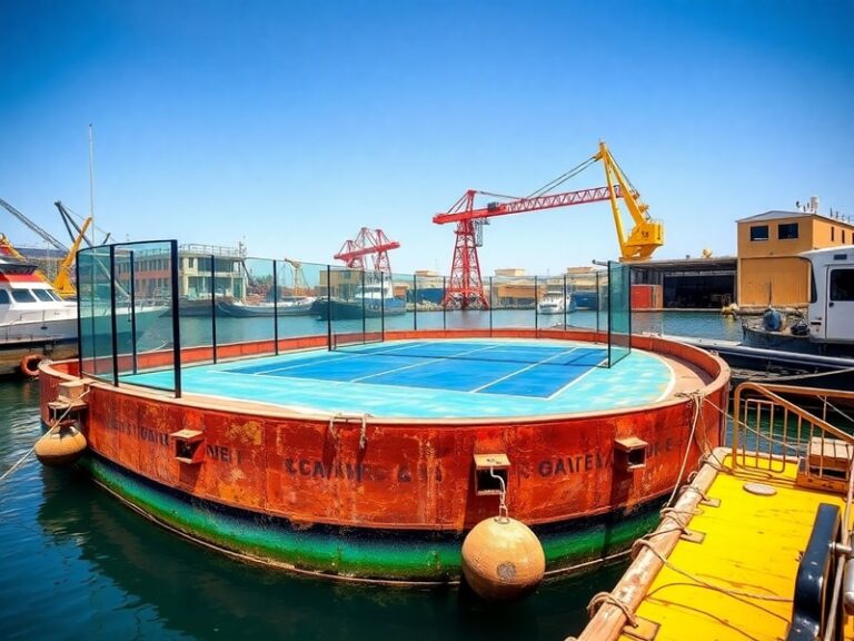 Malta Ship repair company applies for a padel court on barge in Marsa
