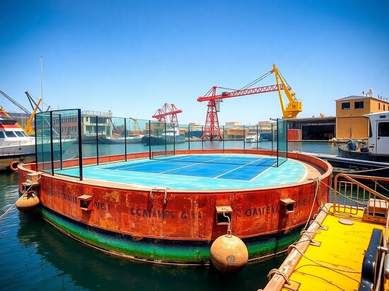 Malta Ship repair company applies for a padel court on barge in Marsa
