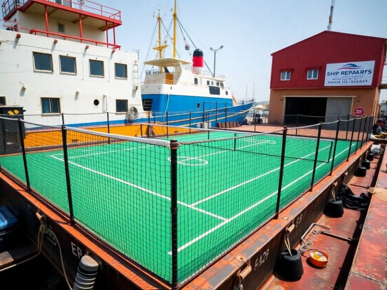 Malta Ship repair company applies for a padel court on barge in Marsa
