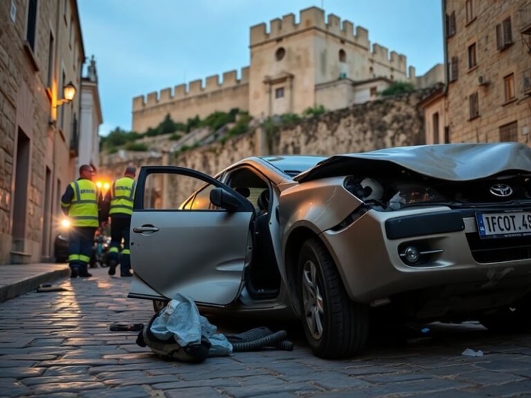 Malta Driver grievously injured in Żebbuġ Mdina Road crash