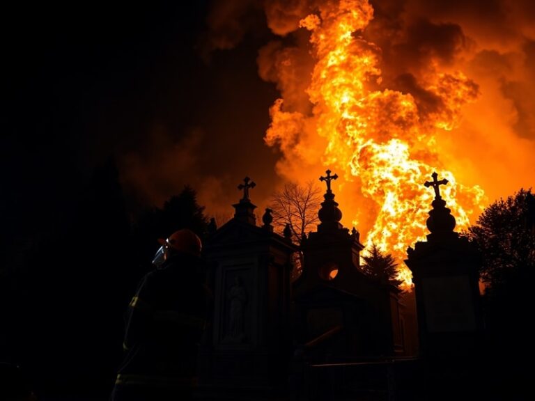 Malta Firefighters tackle blaze adjacent to Addolorata Cemetery