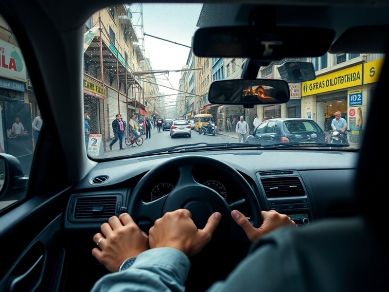 Malta Watch the terrifying moment scaffolding smashes in front of car on Gżira street