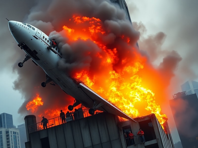 Malta Plane 'crashes' into Beijing's tallest building