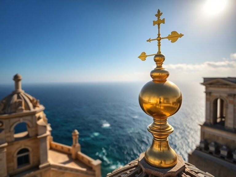 Malta St John's Co-cathedral wind vane restored by MCAST after Storm Harry damage