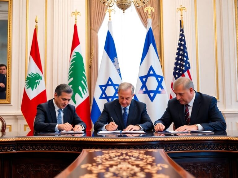 Malta Lebanon, Israel and US sign trilateral framework pact