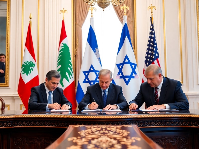 Malta Lebanon, Israel and US sign trilateral framework pact