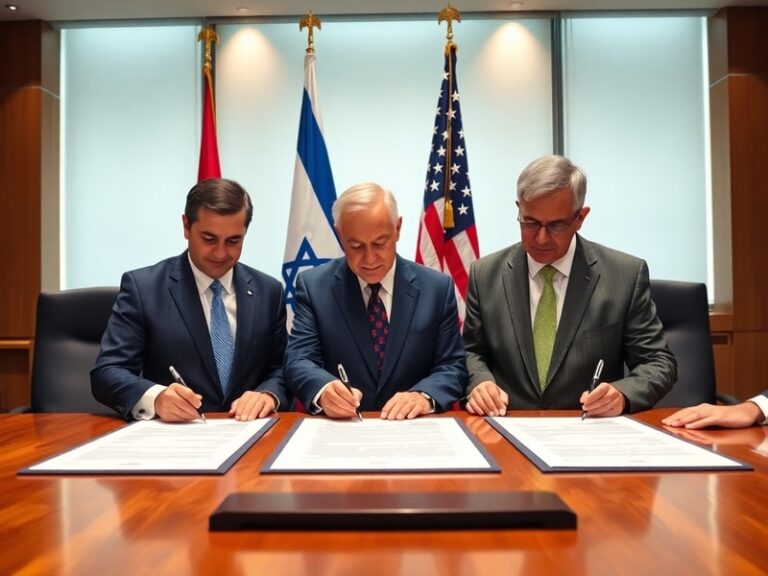 Malta Lebanon, Israel and US sign trilateral framework pact