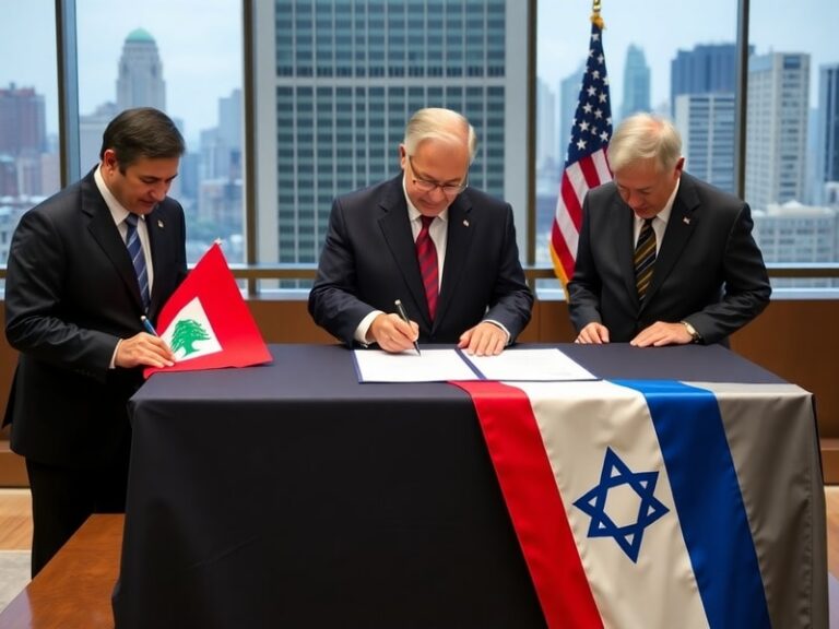 Malta Lebanon, Israel and US sign trilateral framework pact