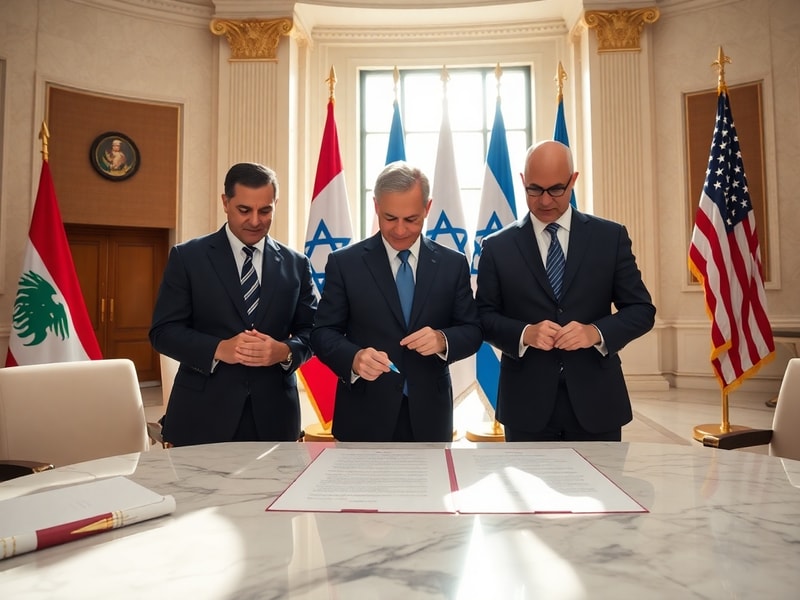 Malta Lebanon, Israel and US sign trilateral framework pact