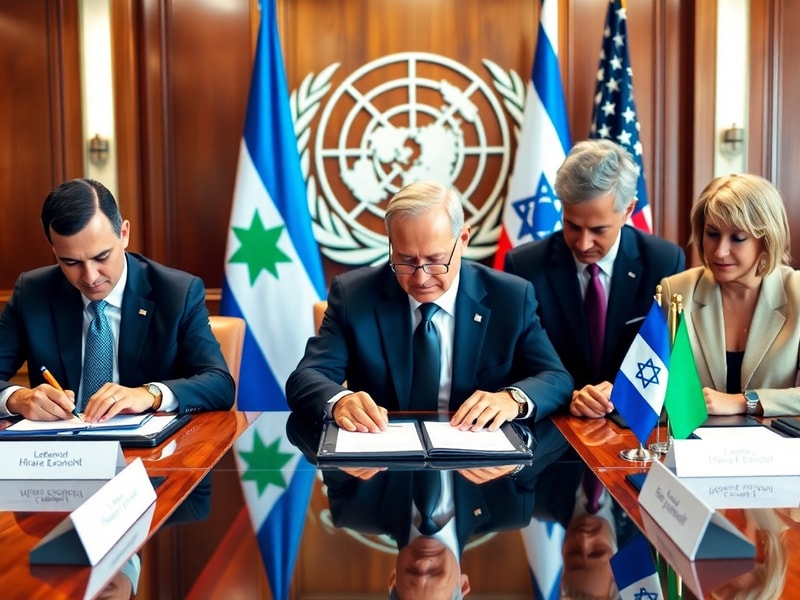 Malta Lebanon, Israel and US sign trilateral framework pact