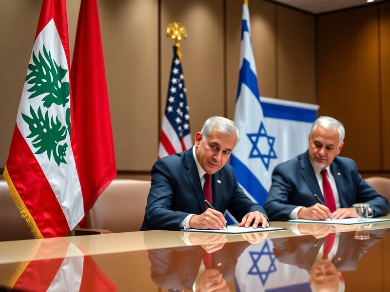 Malta Lebanon, Israel and US sign trilateral framework pact