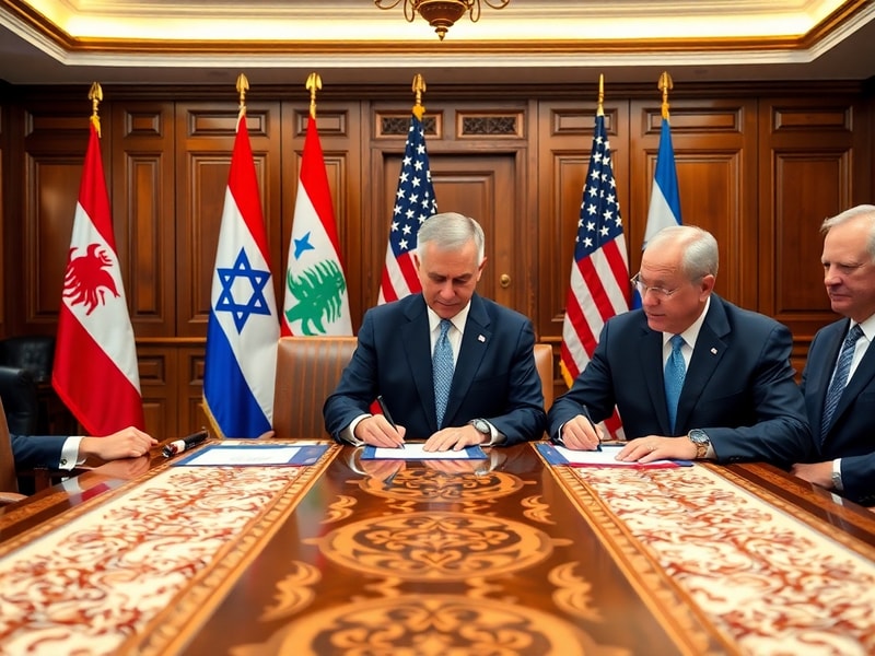 Malta Lebanon, Israel and US sign trilateral framework pact