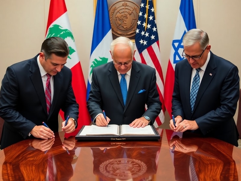 Malta Lebanon, Israel and US sign trilateral framework pact