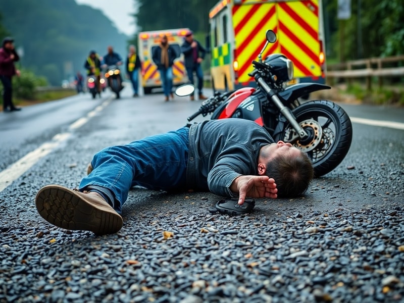 Malta Motorcyclist hospitalised after falling off his motorcycle
