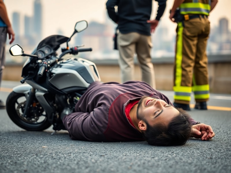 Malta Motorcyclist hospitalised after falling off his motorcycle