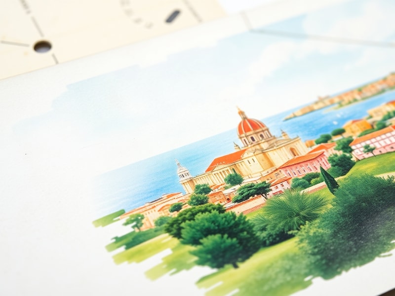 Malta Post-war watercolours on Malta postcards