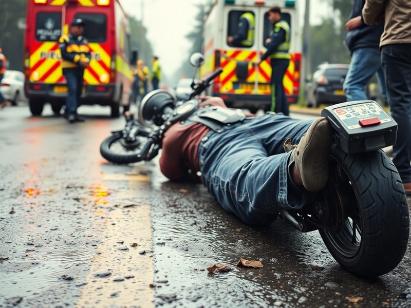 Malta Motorcyclist hospitalised after falling off his motorcycle