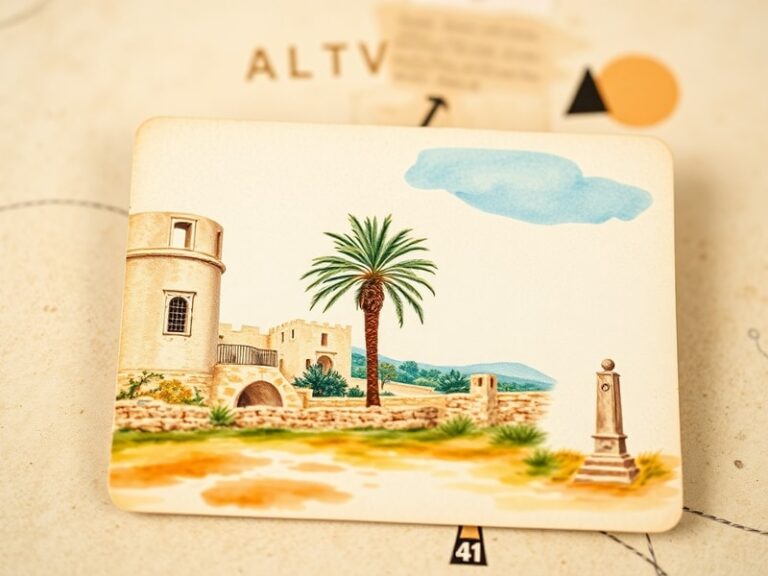 Malta Post-war watercolours on Malta postcards
