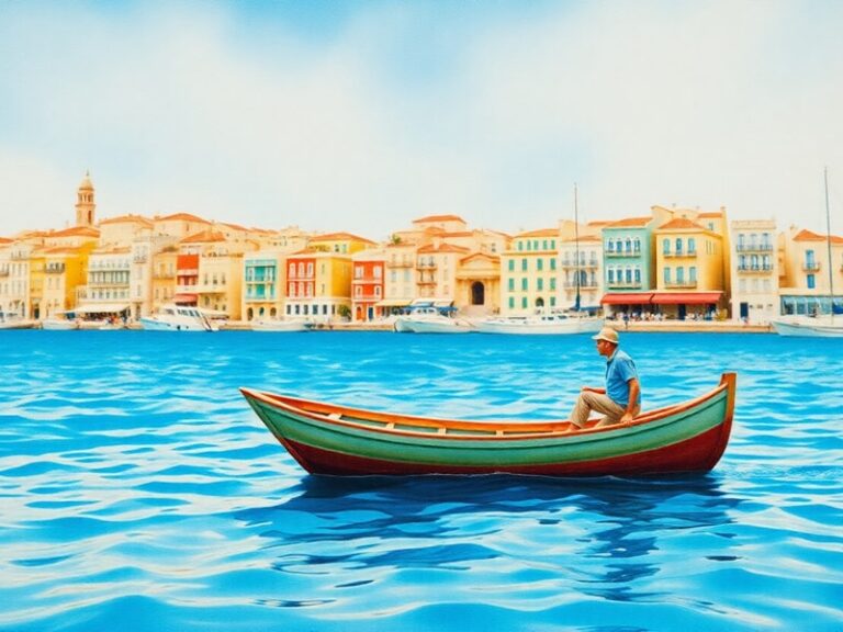 Malta Post-war watercolours on Malta postcards