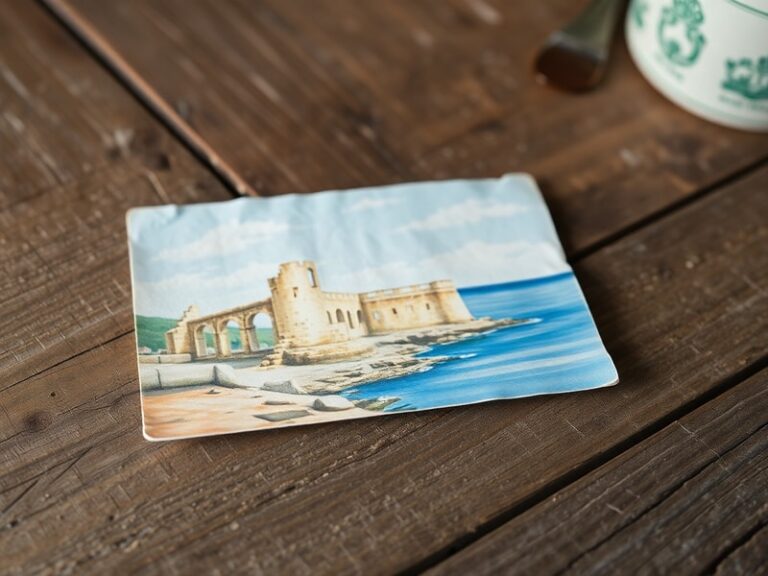Malta Post-war watercolours on Malta postcards