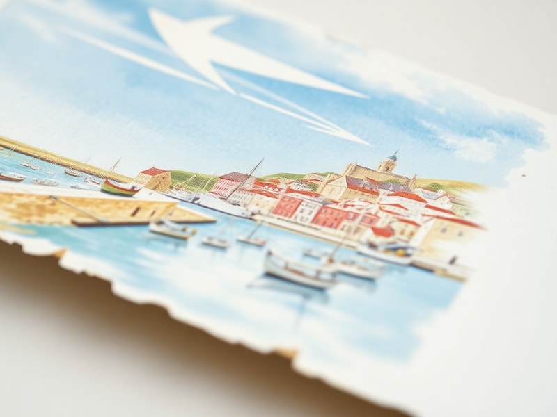 Malta Post-war watercolours on Malta postcards