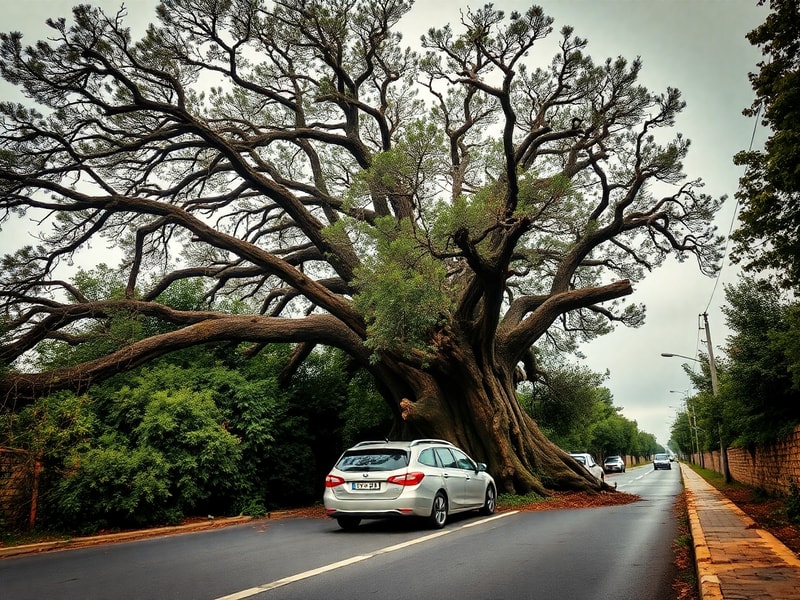 Malta Lucky escape for two drivers as large tree collapses on Attard road