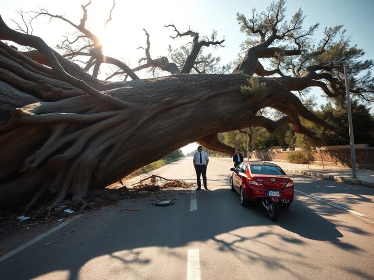 Malta Lucky escape for two drivers as large tree collapses on Attard road